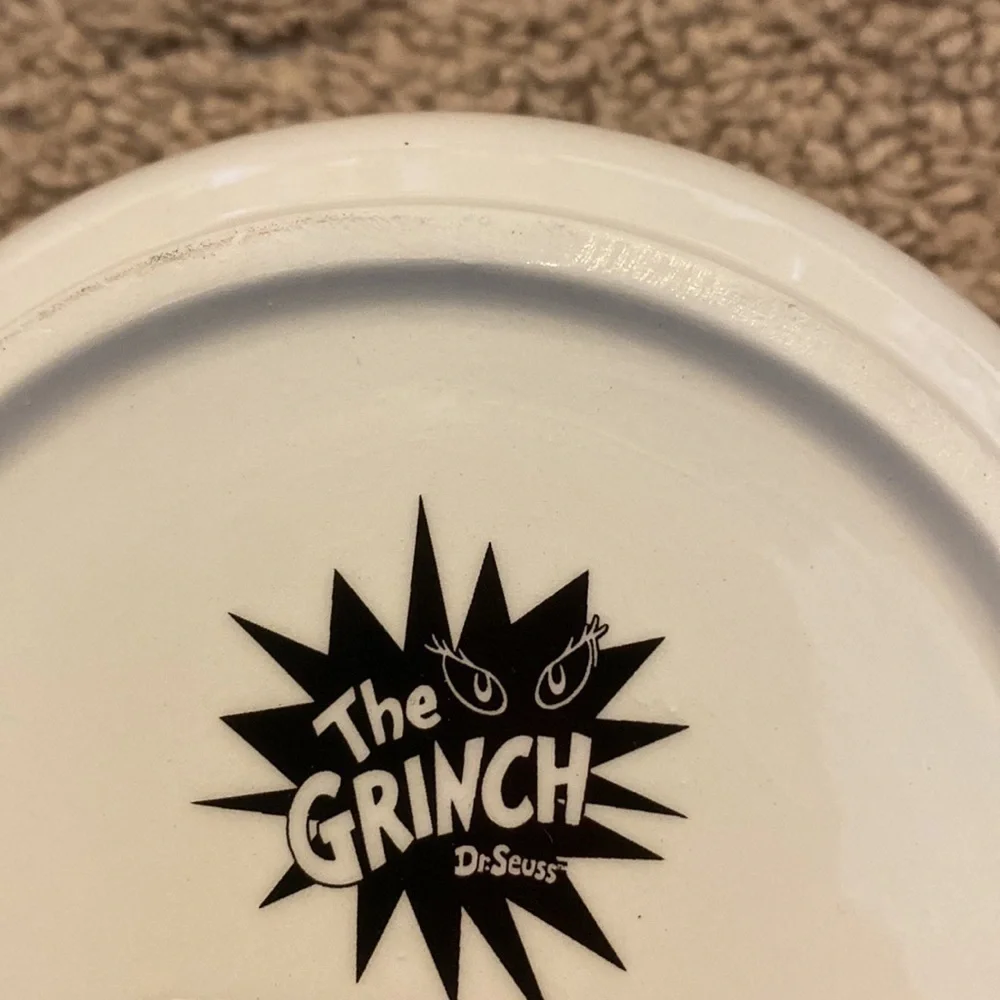 Dr. Seuss The Grinch Naughty/Nice ceramic pet bowl
